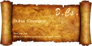 Duha Csongor névjegykártya