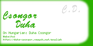 csongor duha business card